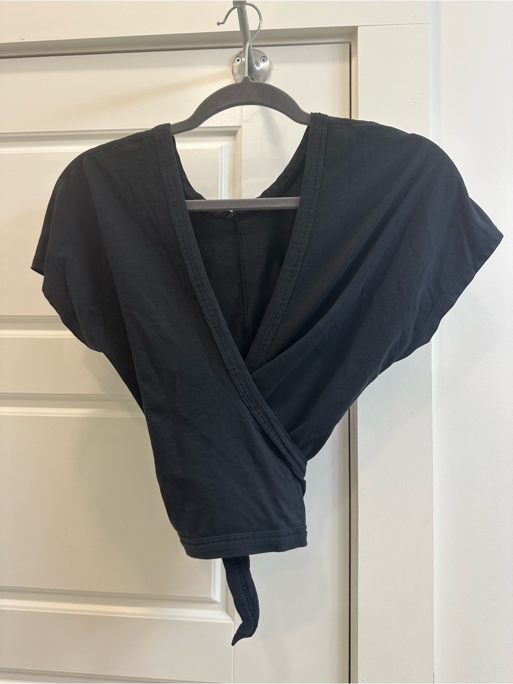 Lululemon Black Wrap Front Top